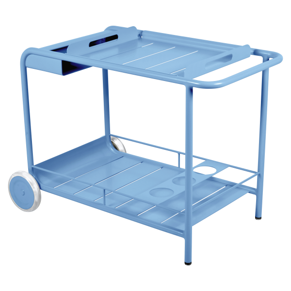Luxembourg Outdoor Bar Trolley By Fermob in Maya Blue