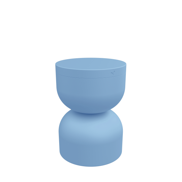 Piapolo Outdoor Stool With Storage By Fermob in Maya Blue