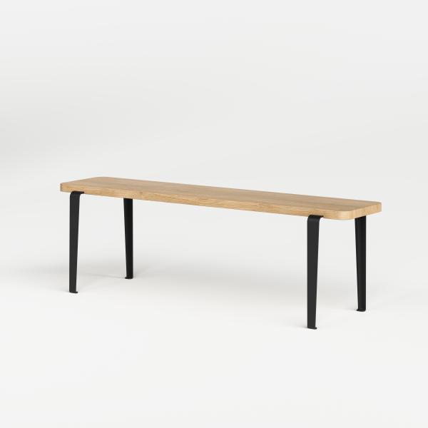Lou Bench 140cm - Oak By Tiptoe in Graphite Black