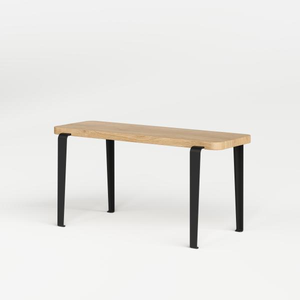 Lou Bench 90cm - Oak By Tiptoe in Graphite Black