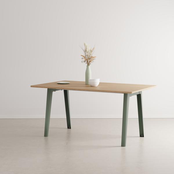 New Modern Indoor Dining Table 160cm - Oak By Tiptoe in Eucalyptus Grey