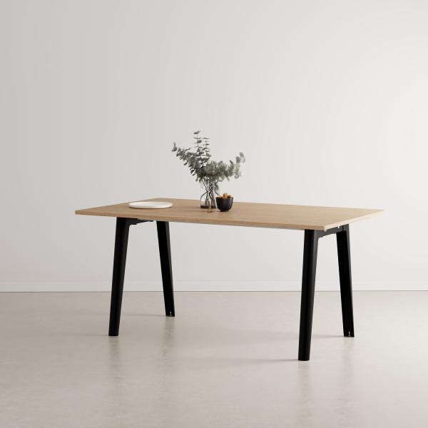 New Modern Indoor Dining Table 160cm - Oak By Tiptoe in Graphite Black