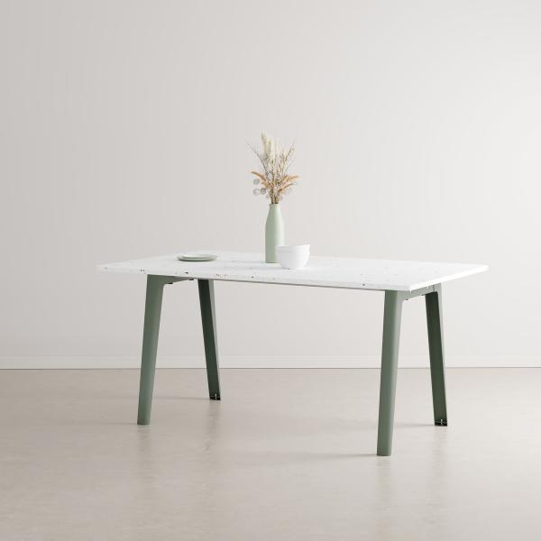 New Modern Indoor Dining Table 160cm - Recycled Plastic By Tiptoe in Eucalyptus Grey