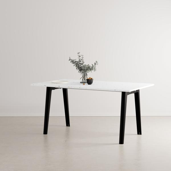 New Modern Indoor Dining Table 160cm - Recycled Plastic By Tiptoe in Graphite Black