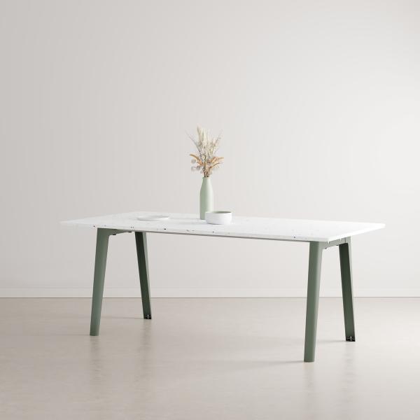New Modern Indoor Dining Table 190cm - Recycled Plastic By Tiptoe in Eucalyptus Grey