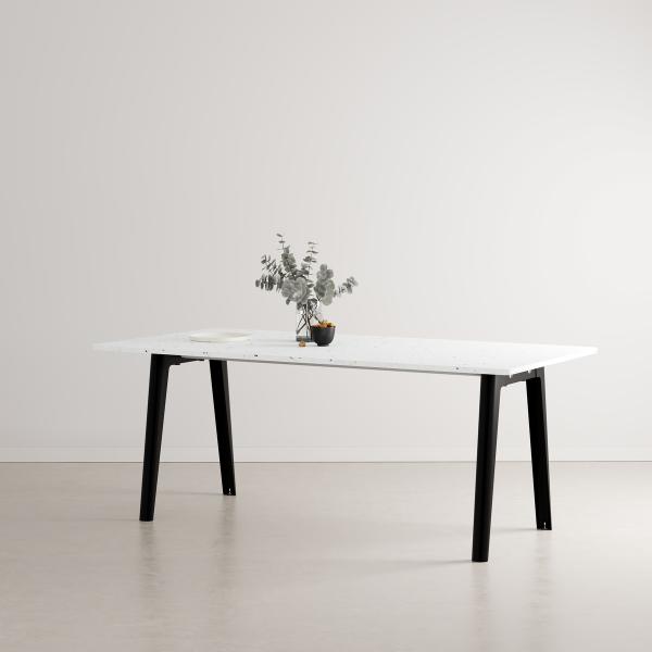 New Modern Indoor Dining Table 190cm - Recycled Plastic By Tiptoe in Graphite Black