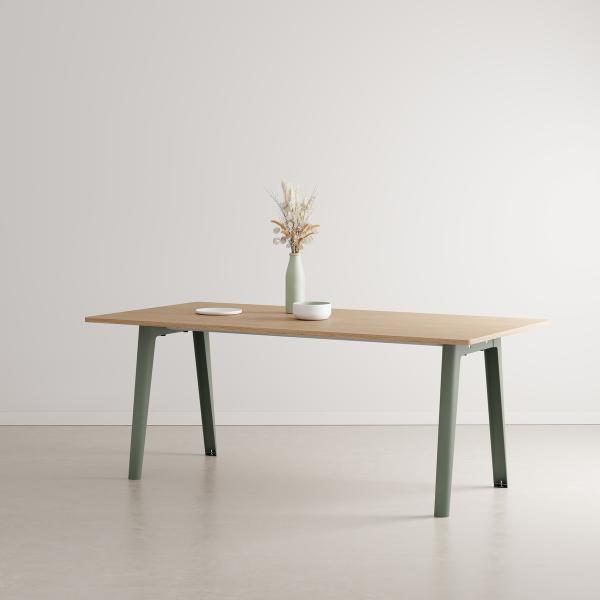 New Modern Indoor Dining Table 190cm - Oak By Tiptoe in Eucalyptus Grey