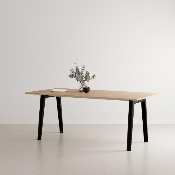 New Modern Indoor Dining Table 190cm - Oak By Tiptoe in Graphite Black