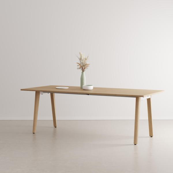 New Modern Indoor Dining Table 220cm - Oak Legs By Tiptoe