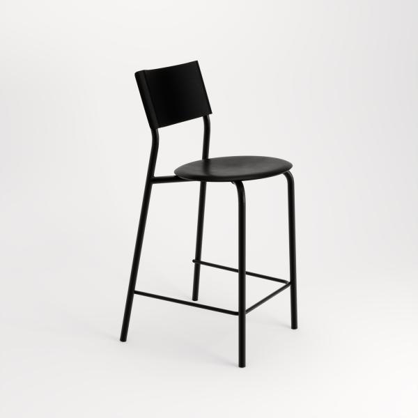 SSD Indoor Counter Height Bar Chair 65cm - Recycled Plastic By Tiptoe in Graphite Black