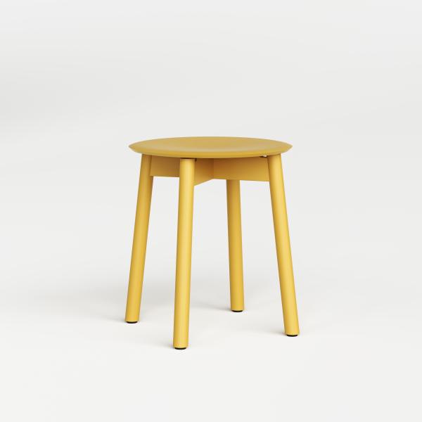 SSD Dining Height Stool 45cm - Full Oak Wood By Tiptoe in Brioche Yellow