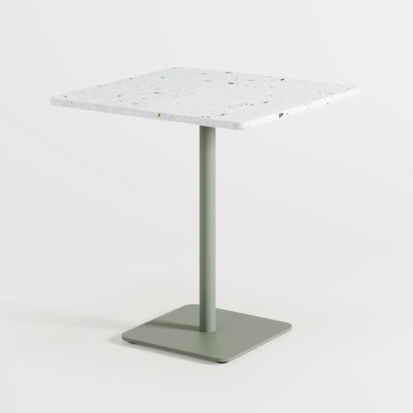 Moka Indoor Bistro Table 70 x 70cm - Recycled Plastic By Tiptoe in Eucalyptus Grey