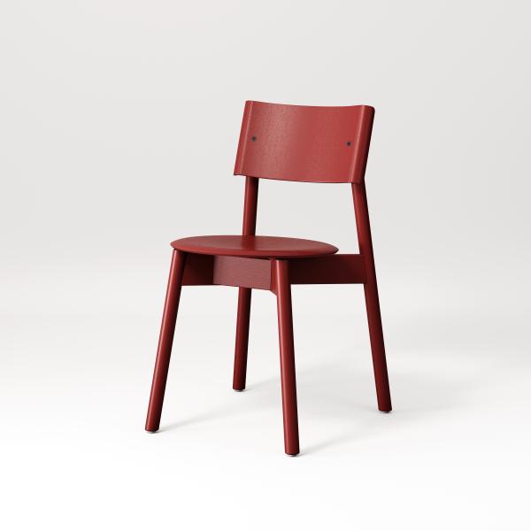 SSD Indoor Chair - Full Oak Wood By Tiptoe in Tinted Red