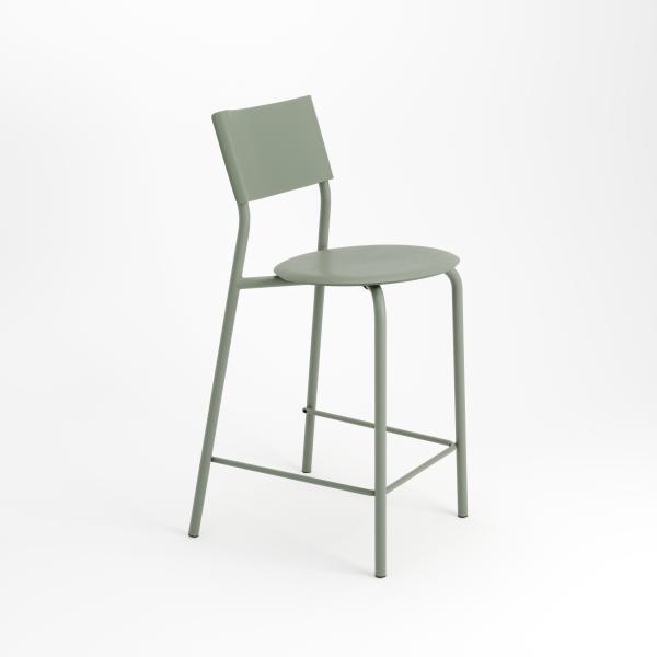 SSD Indoor Counter Height Bar Chair 65cm - Recycled Plastic By Tiptoe in Eucalyptus Grey