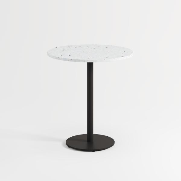 Moka Indoor Round Bistro Table 70cm - Recycled Plastic By Tiptoe in Graphite Black