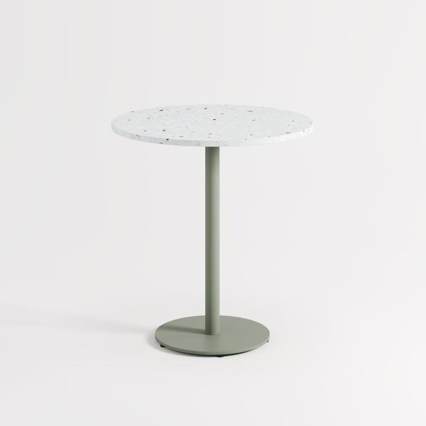 Moka Indoor Round Bistro Table 70cm - Recycled Plastic By Tiptoe in Eucalyptus Grey