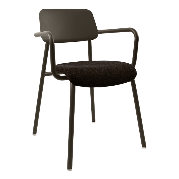Studie Indoor Fabric Dining Armchair With Metal Frame By Fermob in Tonka