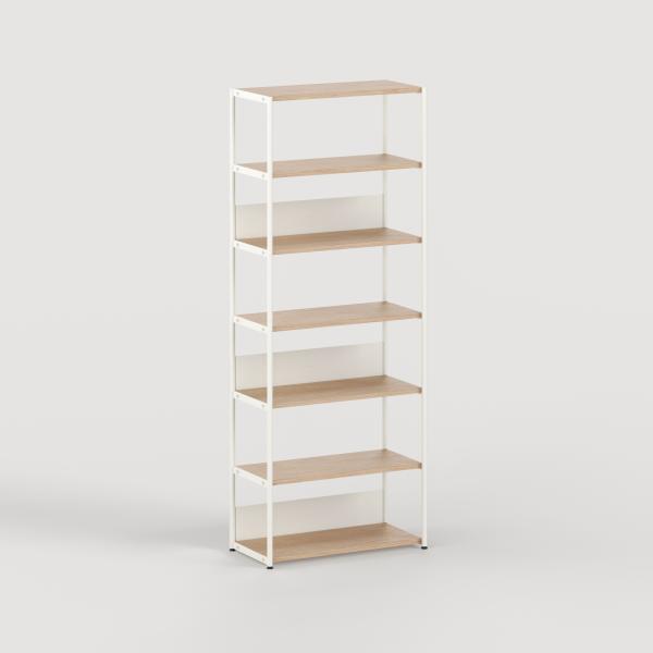 Unit Modular Shelving Level 6 - 215cm High - Oak Shelf By Tiptoe