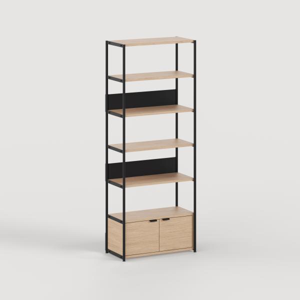 Unit Modular Shelving Level 6 - 215cm High - Oak Shelf By Tiptoe