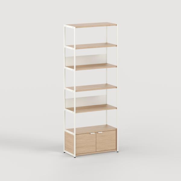 Unit Modular Shelving Level 6 - 215cm High - Oak Shelf By Tiptoe