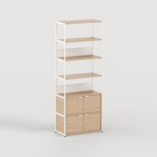 Unit Modular Shelving Level 6 - 215cm High - Oak Shelf By Tiptoe