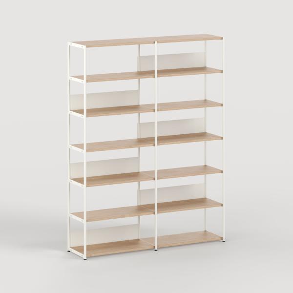 Unit Modular Shelving Level 6 - 215cm High - Oak Shelf By Tiptoe