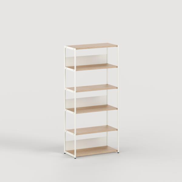 Unit Modular Shelving Level 5 - 180cm High - Oak Shelf By Tiptoe