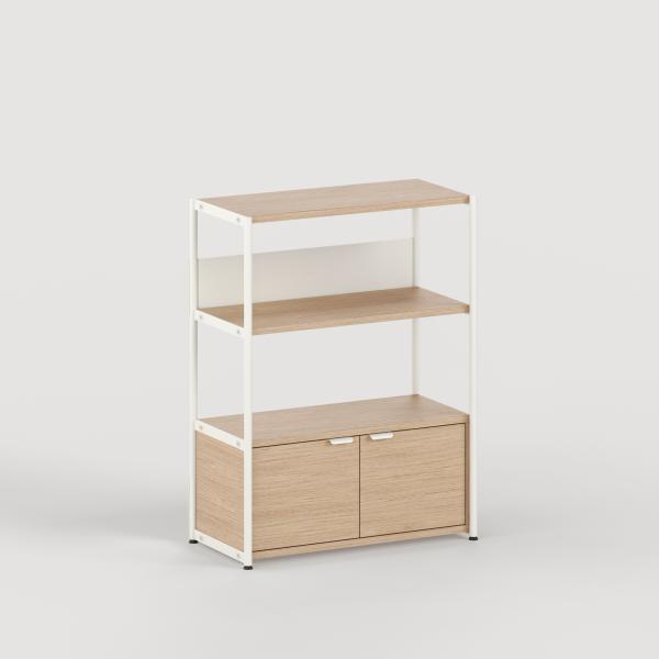 Unit Modular Shelving Level 3 - 110cm High - Oak Shelf By Tiptoe