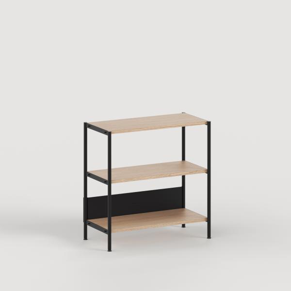 Unit Modular Shelving Level 2 - 85cm High With Legs - Oak Shelf By Tiptoe