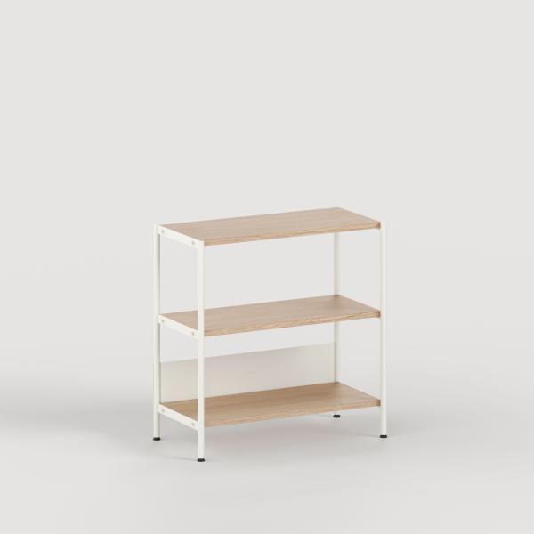 Unit Modular Shelving Level 2 - 85cm High With Legs - Oak Shelf By Tiptoe
