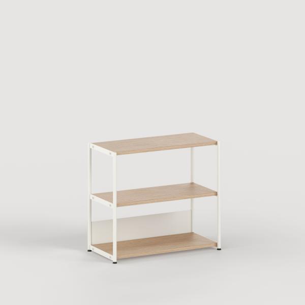 Unit Modular Shelving Level 2 - 75cm High - Oak Shelf By Tiptoe