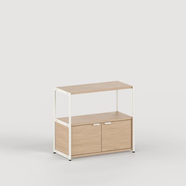 Unit Modular Shelving Level 2 - 75cm High - Oak Shelf By Tiptoe