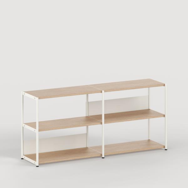 Unit Modular Shelving Level 2 - 75cm High - Oak Shelf By Tiptoe