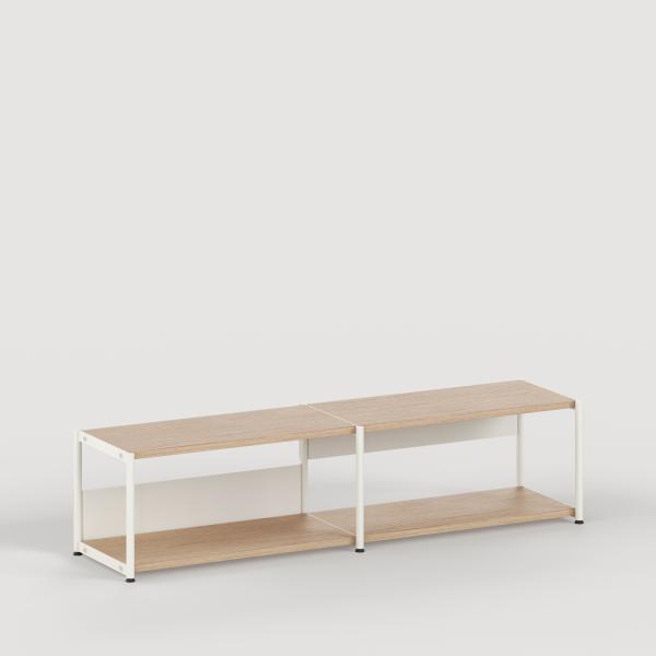 Unit Modular Shelving Level 1 - 40cm High - Oak Shelf By Tiptoe