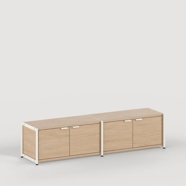 Unit Modular Shelving Level 1 - 40cm High - Oak Shelf By Tiptoe