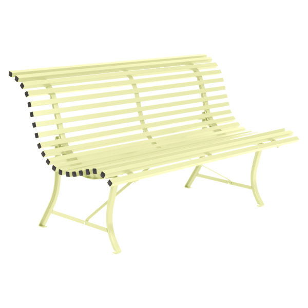 Louisiane Garden Bench 150cm By Fermob in Frosted Lemon