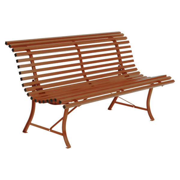 Louisiane Garden Bench 150cm By Fermob in Candied Orange