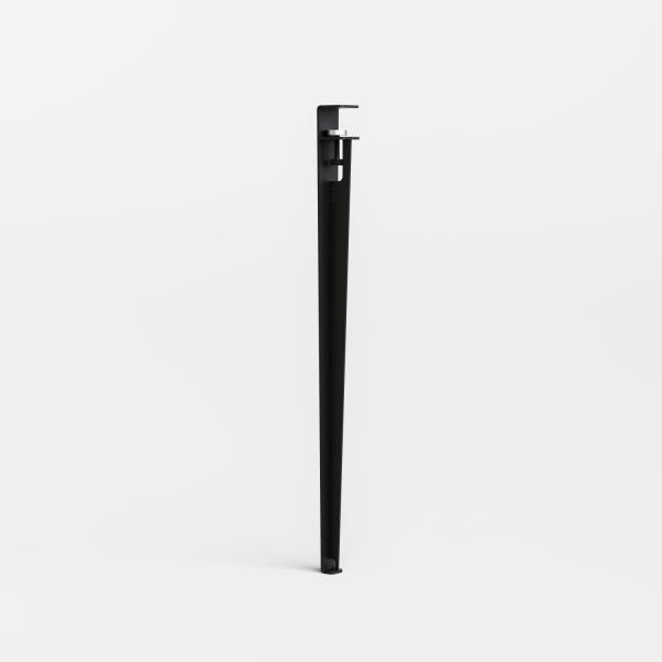 Tiptoe Metal Table Leg With Clamp - Counter Height 90cm in Graphite Black