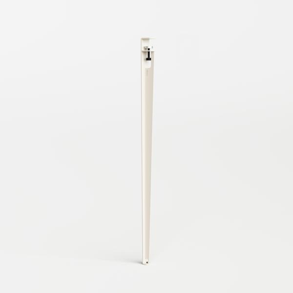 Tiptoe Metal Table Leg With Clamp - Bar Height 110cm in Cream White