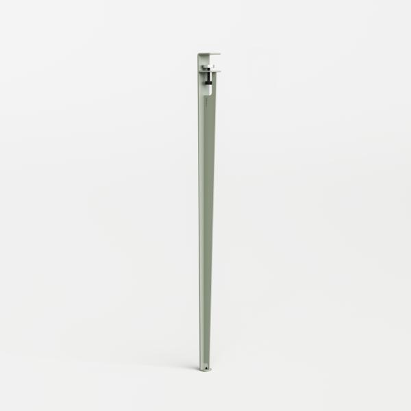 Tiptoe Metal Table Leg With Clamp - Bar Height 110cm in Eucalyptus Grey