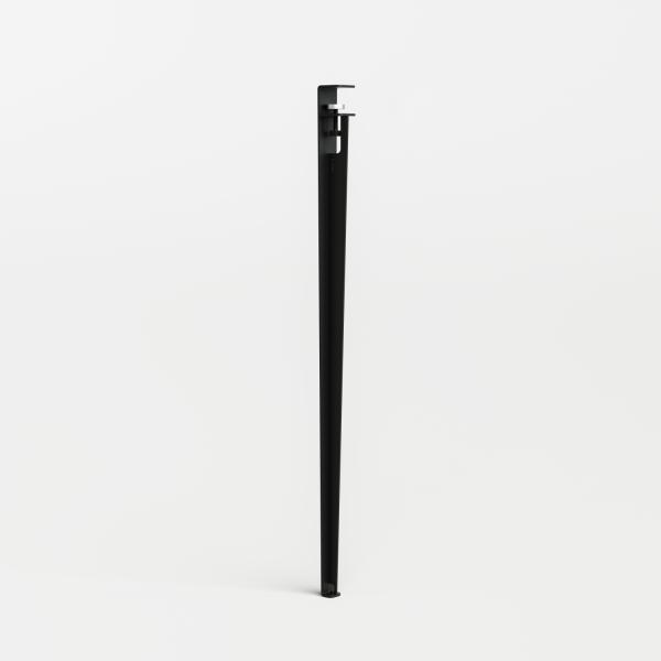 Tiptoe Metal Table Leg With Clamp - Bar Height 110cm in Graphite Black