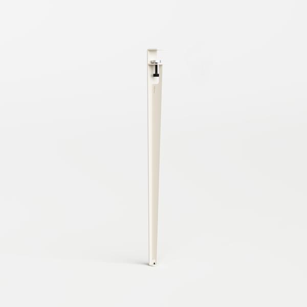 Tiptoe Metal Table Leg With Clamp - Counter Height 90cm in Cream White