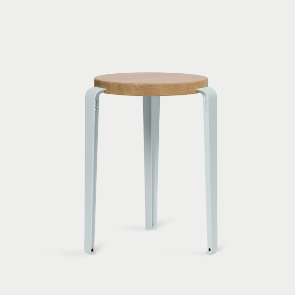 Lou Dining Height Stool 45cm - Oak By Tiptoe in Pale Blue