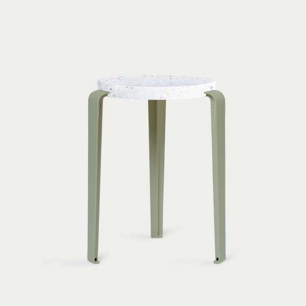 Lou Dining Height Stool 45cm - Recycled Plastic Venezia By Tiptoe in Eucalyptus Grey
