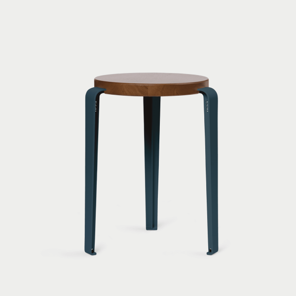 Lou Dining Height Stool 45cm - Tinted Oak By Tiptoe in Midnight Blue
