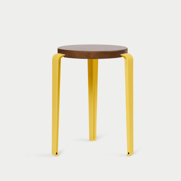 Lou Dining Height Stool 45cm - Tinted Oak By Tiptoe in Brioche Yellow