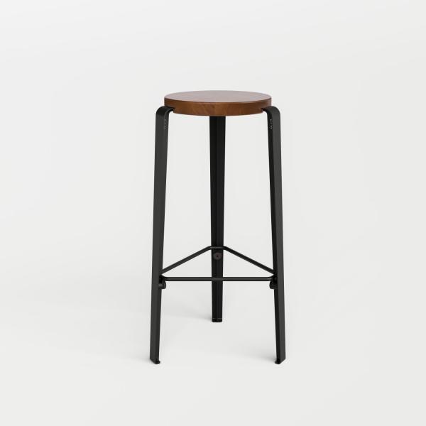 Lou Bar Height Stool 75cm - Tinted Oak By Tiptoe in Graphite Black