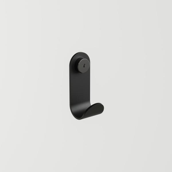 Jo Metal Wall Hook By Tiptoe in Graphite Black