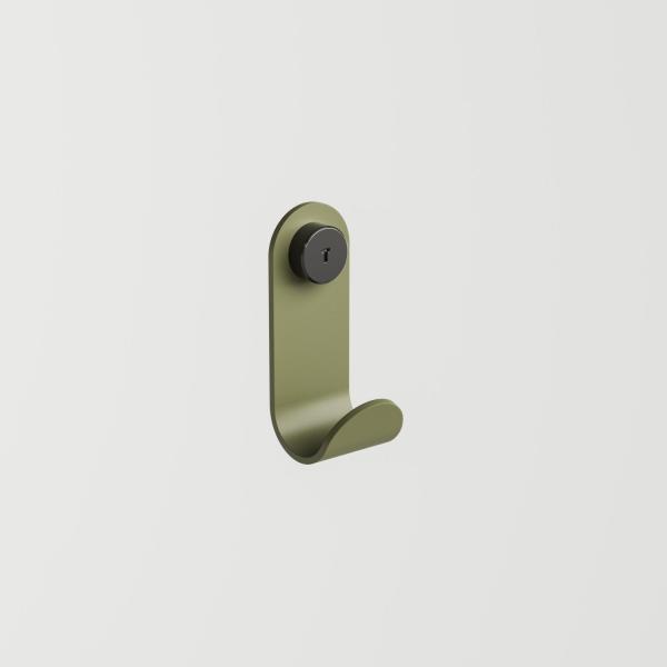 Jo Metal Wall Hook By Tiptoe in Khaki Green