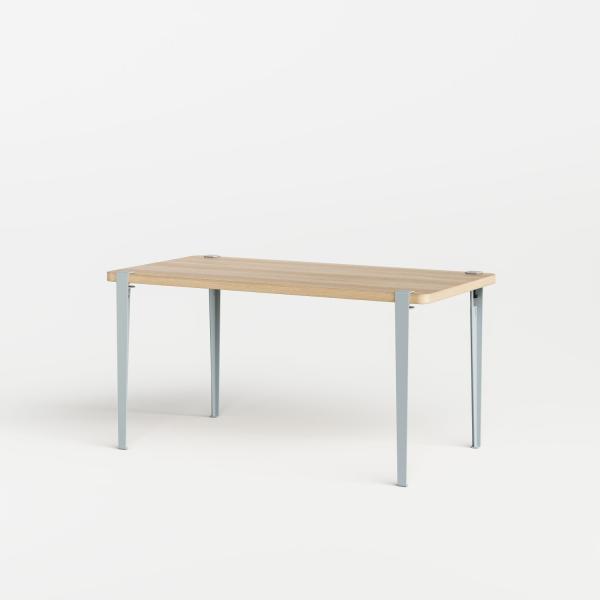 Tiptoe Indoor Dining Table With Metal Legs 150 x 75cm - Oak Veneer in Pale Blue